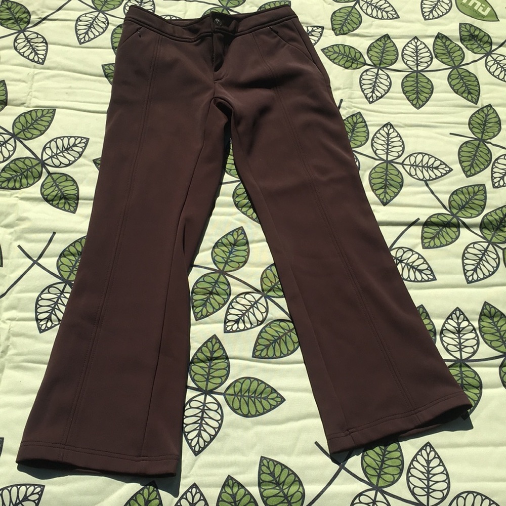 Athleta Straight-Leg Pants in Deep Brown